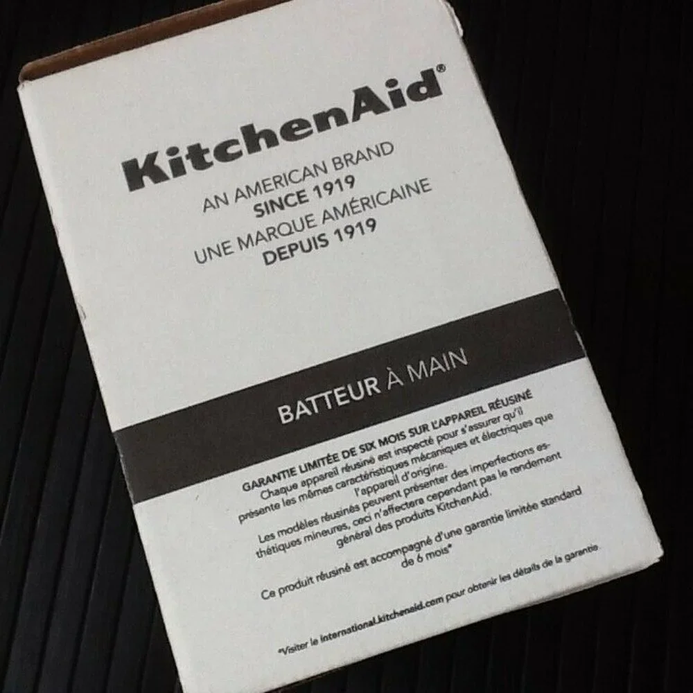 Manufacturer-Refurbished KitchenAid 5-Speed Hand Mixer in Crystal Blue color